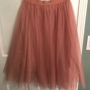 Pink Blush Midi Tulle Skirt